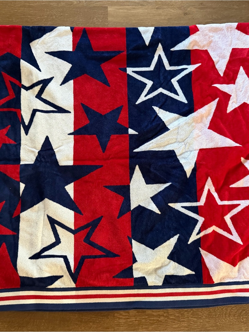 Patriotic Star Throw Blanket - Red, White & Blue